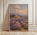 Provence Lavender Field Canvas Wall Art – French Countryside Landscape